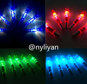 12PCS LED Lighted Arrow Nocks For Outdoor Hunting Compound Recurve Bow Archery - Picture 1 of 14