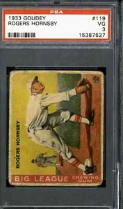 1933 Goudey #119 Rogers Hornsby - PSA 3 - Picture 1 of 2