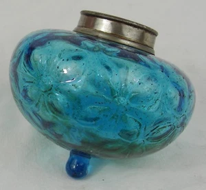 reservoir lampe petrole en bleu orange antique oil lamp tank - Imagen 1 de 3