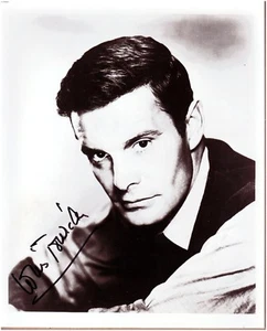 FALLECIDO EN 2015 ACTOR LOUIS JOURDAN FIRMADA A MANO 8x10 en blanco y negro FOTO - Imagen 1 de 1