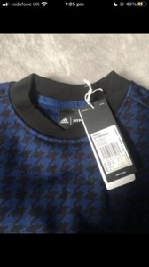 Adidas Ivy Park Blue/black Sweatshirt Size Small (8-12) Oversized New With Tags - Picture 1 of 5