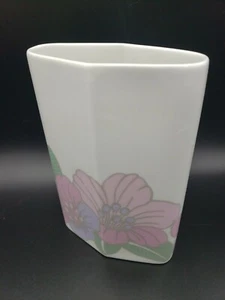 Rosenthal Irish Spring Pink Floral Vase Rosemonde Nairac Wirkkala Modern Kidney - Picture 1 of 10