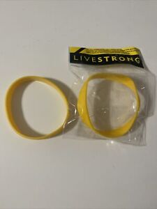 2 Original Livestrong Yellow Nike Silicone Bracelets
