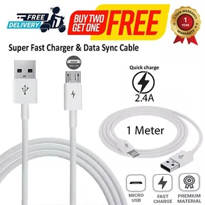 Super Fast 2.4A Micro USB Charging Cable For Samsung Galaxy Tab S2 Galaxy Tab 4 - Picture 1 of 6