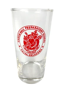 Rare Vintage Cascia Hall Preparatory School Glass Tumblers - Picture 1 of 2