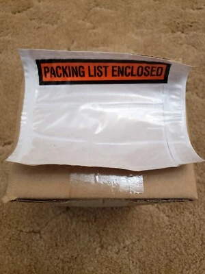 4.5"x5.5" Packing List Envelope Pouch Self Adhesive Shipping Label 1000 Per Box - Image 1 of 3