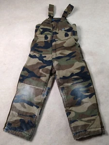 Walls Tough Wear Kidz Grow System Bib Overalls Youth 8-10 Camo Insulated Canvas - Picture 1 of 11