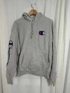 Champion Reverse Weave Heavyweight Hoodie Size M Grey Vintage - Picture 1 of 2