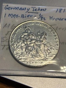 GERMAN HUNGER JETON MEDAL, 1816 / 1817 - Picture 1 of 4