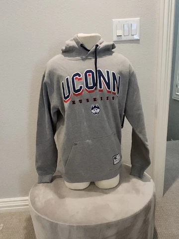 NEW UConn Huskies Colosseum Athletics LS Pullover Hoodie Sweatshirt Mens L Cover