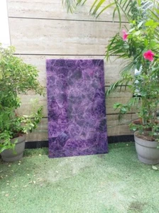 36" x 22" Natural Amethyst Gemstone Center Coffee Table Top Home Decor Accent - Picture 1 of 7