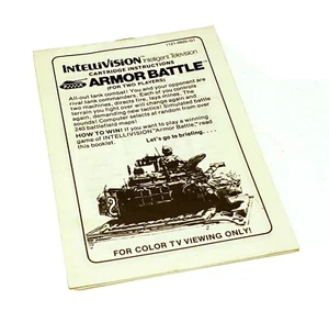 ARMOR BATTLE (Intellivision, 1979) Cartridge Instructions  - Picture 1 of 3