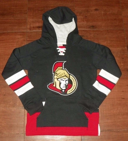 Ottawa Senators Youth Laced Up Primary Logo CCM Hoodie S-8, L-14/16 Cover