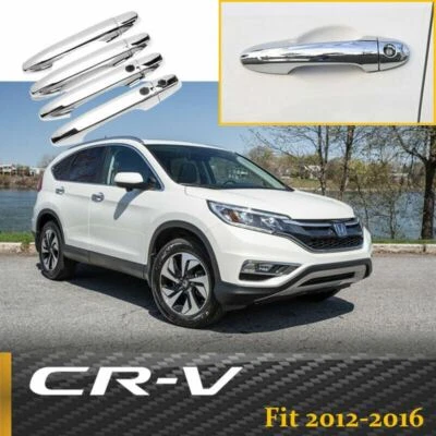 8 peças para Honda CRV CR-V 2012-2016 acabamento de tampa de maçaneta de porta cromada com furo inteligente - Imagem 1 de 4