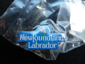 DEFENCE SYSTEMS OR DOG ?? RELATED LAPEL BADGE.??? NEWFOUNDLAND LABRADOR - Picture 1 of 1
