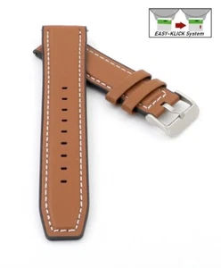 Correa de reloj híbrida Easy-Klick modelo Gant lisa coñac-WN 22 mm - Imagen 1 de 4