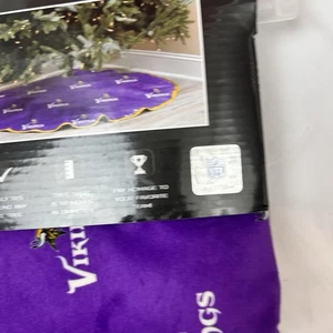 NFL Minnesota Vikings Christmas Tree Skirt 48" Purple Pegasus Sports Licensed - Bild 1 von 5