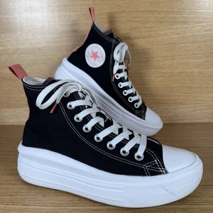 Plataforma Converse Chuck Taylor All Star Move negra/blanca/melocotón talla UK 5 (EU 38) - Imagen 1 de 15