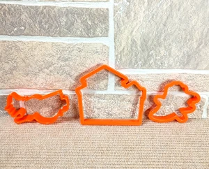 Wilton Halloween Cookie Cutter Lot of 3 Haunted House Ghost Witch Plastic Baking - Picture 1 of 5