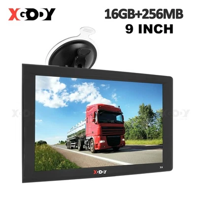 XGODY 9'' GPS Navigationsgeräte für Auto PKW KFZ LKW Navi 16GB AU Europa Karten - Bild 1 von 4