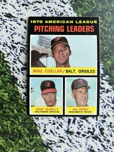 1971 Topps Baseball 1970 AL Pitching Leaders ##69 EX spedizione bassa - Foto 1 di 2