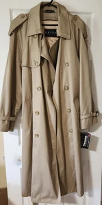 NWT Ralph/Ralph Lauren Trench Coat Taupe Double Breasted BELT Zip Liner 42L - Picture 1 of 15