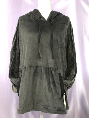 Donna Karan Ropa de Dormir Felpa Con Capucha Manga Larga Top Gris Carbón Para Mujer’s 2X Nuevo Con Etiquetas Foto 1 de 4