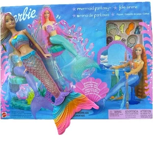 RARE Authentic Barbie Mermaid Fantasy Playset 2002 Ring Swing Chair With Barbie - Picture 1 of 4