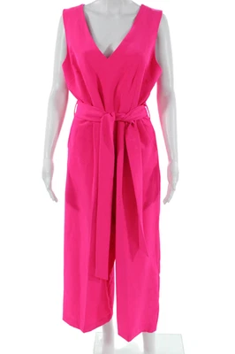 Mono sin mangas Vince Camuto rosa con cuello en V para mujer talla 14 Foto 1 de 4