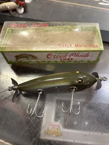 Vintage Creek Chub 1503 Injured Minnow Bait Lure W Box Fast Shipping - Picture 1 of 8