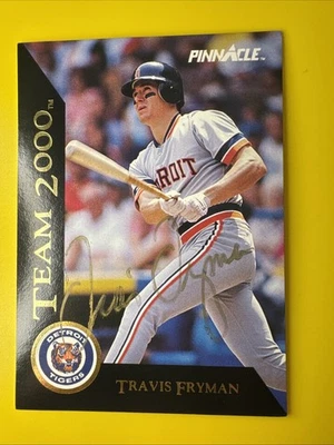 Travis Fryman Tigres de Detroit 1992 Pinnacle autografiado. Foto 1 de 2