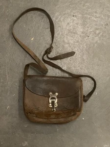 Vintage Leather Money Bag, Early Military Vendors Money Bag - Picture 1 of 10