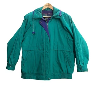 Abrigo de invierno chaqueta verde niebla Towne by London vintage talla grande - Imagen 1 de 13