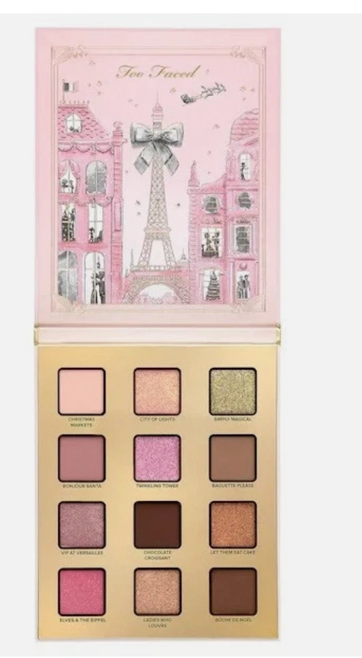 TOO FACED Christmas In PARIS 12 Eyeshadow Palette LIMITED EDT 0.35oz NEW & RARE - Image 1 of 2