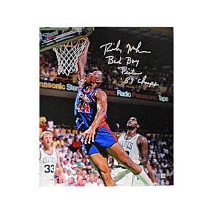 Foto autografiada de Rick Mahorn 11x14 con inscripción "Bad Boy Pistons", "89 Champs" (CX) - Imagen 1 de 1