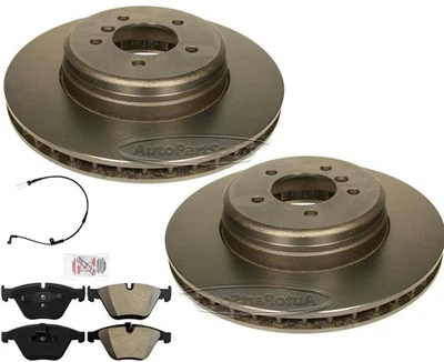Performance Carbon Front Disc Brake Rotors Pads Sensor Fits BMW 550i 2006-2010 - Image 1 of 4