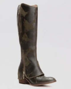 Donald J Pliner Devi Stiefel oliv geöltes Wildleder Größe 9M - Bild 1 von 10