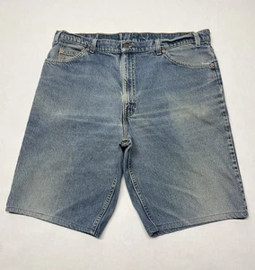 VTG 90s Levi’s White Label Distressed Faded Denim Blue Jean Shorts Jorts Sz 40* - Picture 1 of 20
