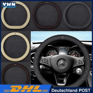 Schafsleder PU Leder Emblem Lenkradhülle für Mercedes Benz W211 W210 W124 W205 - Bild 1 von 17