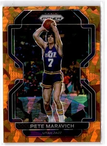 2021-22 Panini Prizm Pete Maravich #261 Orange Ice Utah Jazz - Picture 1 of 2