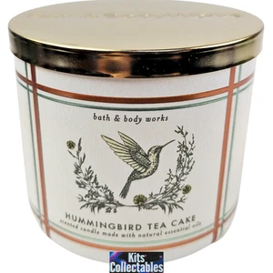 Bath & Body Works - HUMMINGBIRD TEA CAKE - Scented 3 Wick Candle 14.5 OZ NEW - Picture 1 of 3