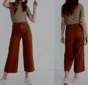 Madewell Jeans Damen Größe 29 Emmett Wide-Leg Crop Dried Acorn Braun Hose - Bild 1 von 10