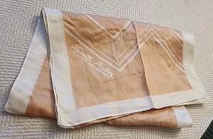 Vintage ELIZABETH ARDEN Damen Schal ~ Sammlerstück ~ Pfirsich Hellbraun & Creme - Bild 1 von 4
