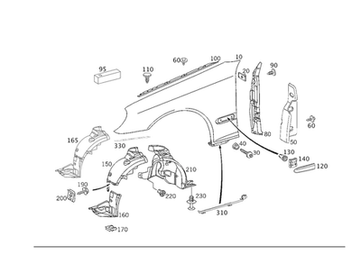 Cubierta Original Mercedes-Benz 209-884-13-22 Foto 1 de 2