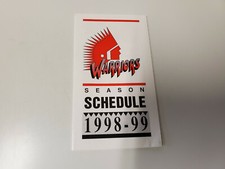 RS20 Moose Jaw Warriors 1998/99 Minor Hockey Pocket Schedule - Coca Cola