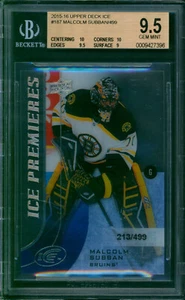 2015-16 Upper Deck Ice Premieres Malcolm Subban #187 RC #/499 Gem Mint BGS 9.5 - Bild 1 von 2