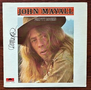 ORIGINAL SIGNED JOHN MAYALL EMPTY ROOMS VINYL LP RECORD ALBUM & DISCOGRAPHY - Foto 1 di 5