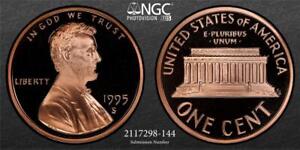 1995 S LINCOLN CENT PROOF 1C PF70 RD ULTRA CAMEO UCAM NGC PhotoVision® SKU 3101