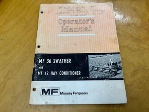 MASSEY FERGUSON MODEL MF36 & 42- OPERATORS MANUAL- 52 PAGES DATED 02/72-USED - Picture 1 of 2