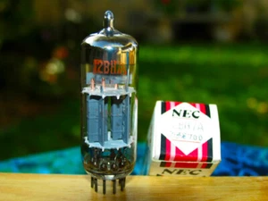 NEC Japan 12BH7A grey plate halo getter twin triode strong matched NIB tube - Picture 1 of 3